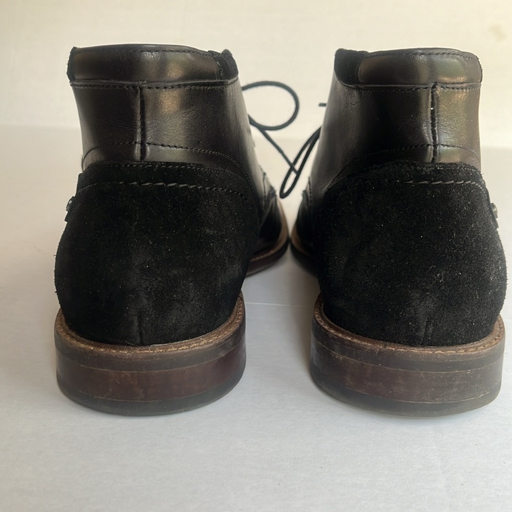 ALDO Black Suede and Leather LaceUp Boots - Picture 4 of 9
